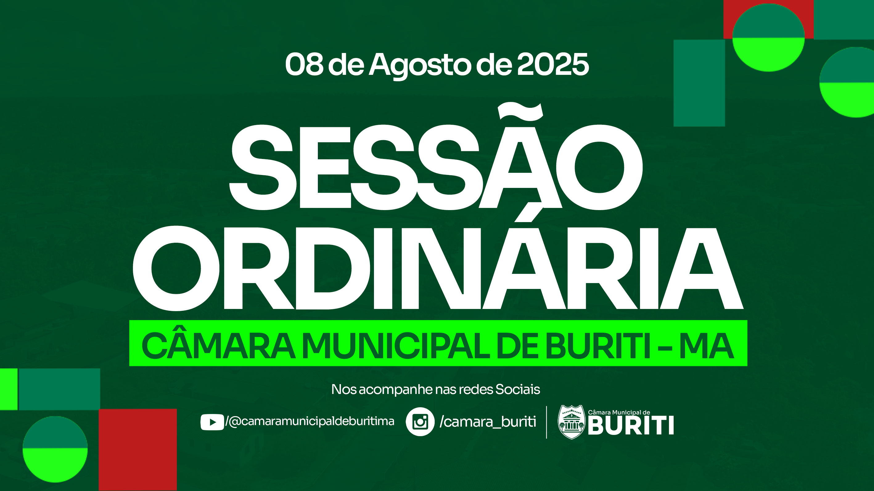 Transmissão da Sessão da Câmara Municipal de Vereadores de Buriti - MA, 19 de 09 de 2025